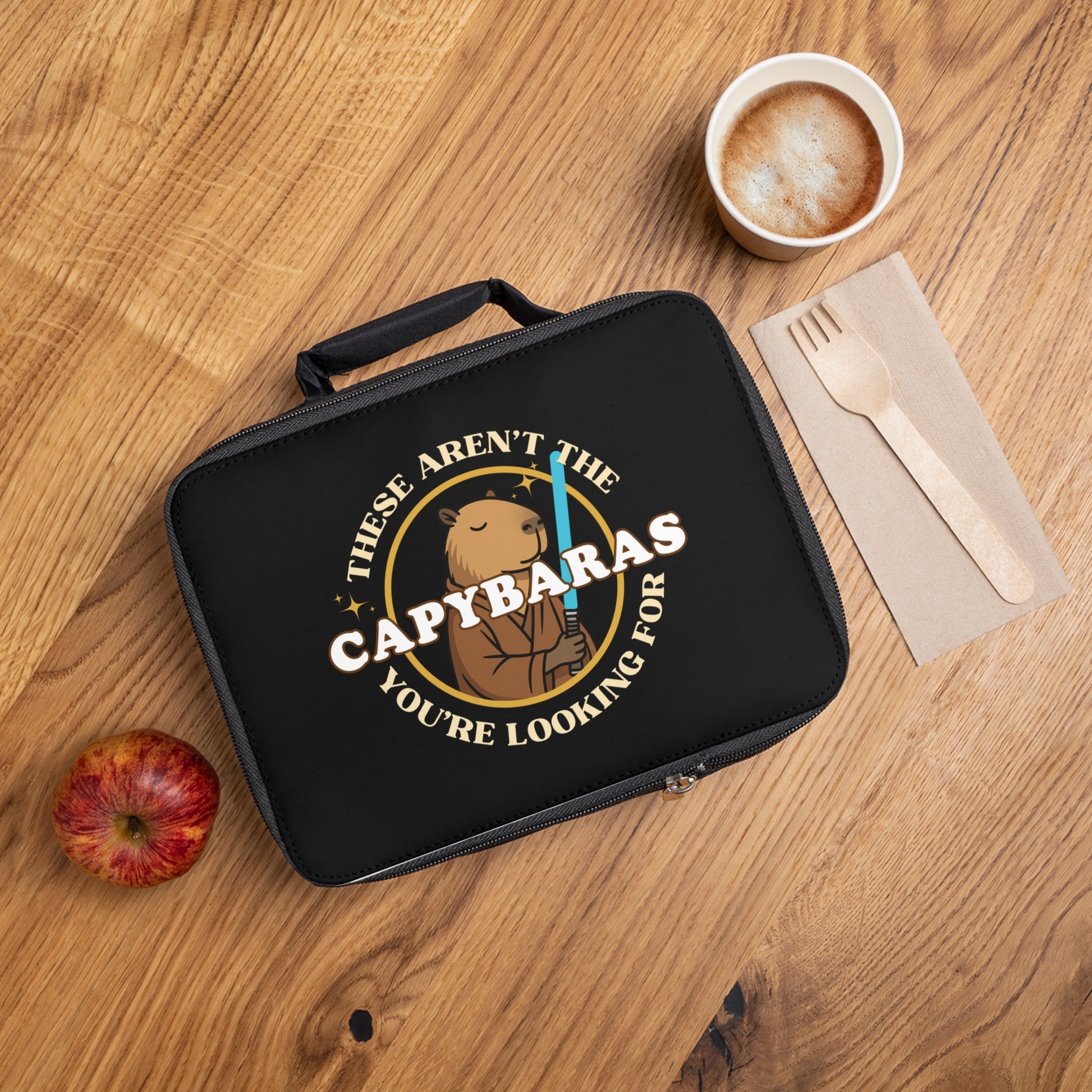 "These Aren’t the Capybaras You’re Looking For" Star Wars-Inspired Capybara Lunchbox – Funny Kids Back to School Bag