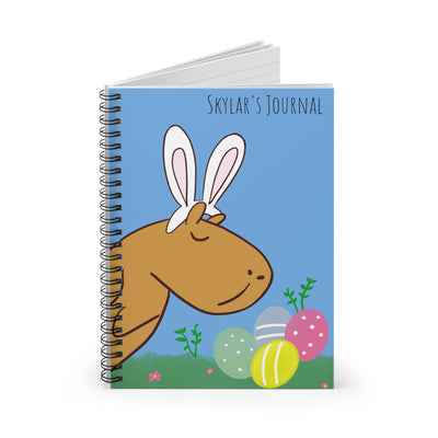 Personalized Easter Bunny Journal for Kids – Cute Spring Notebook, Easter Basket Gift, Custom Name Journal