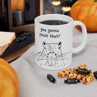 You Gonna Finish That? Funny Capybara Coffee Mug