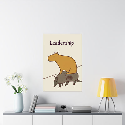 Funny Leadership Capybara Wall Art – Office Poster Print