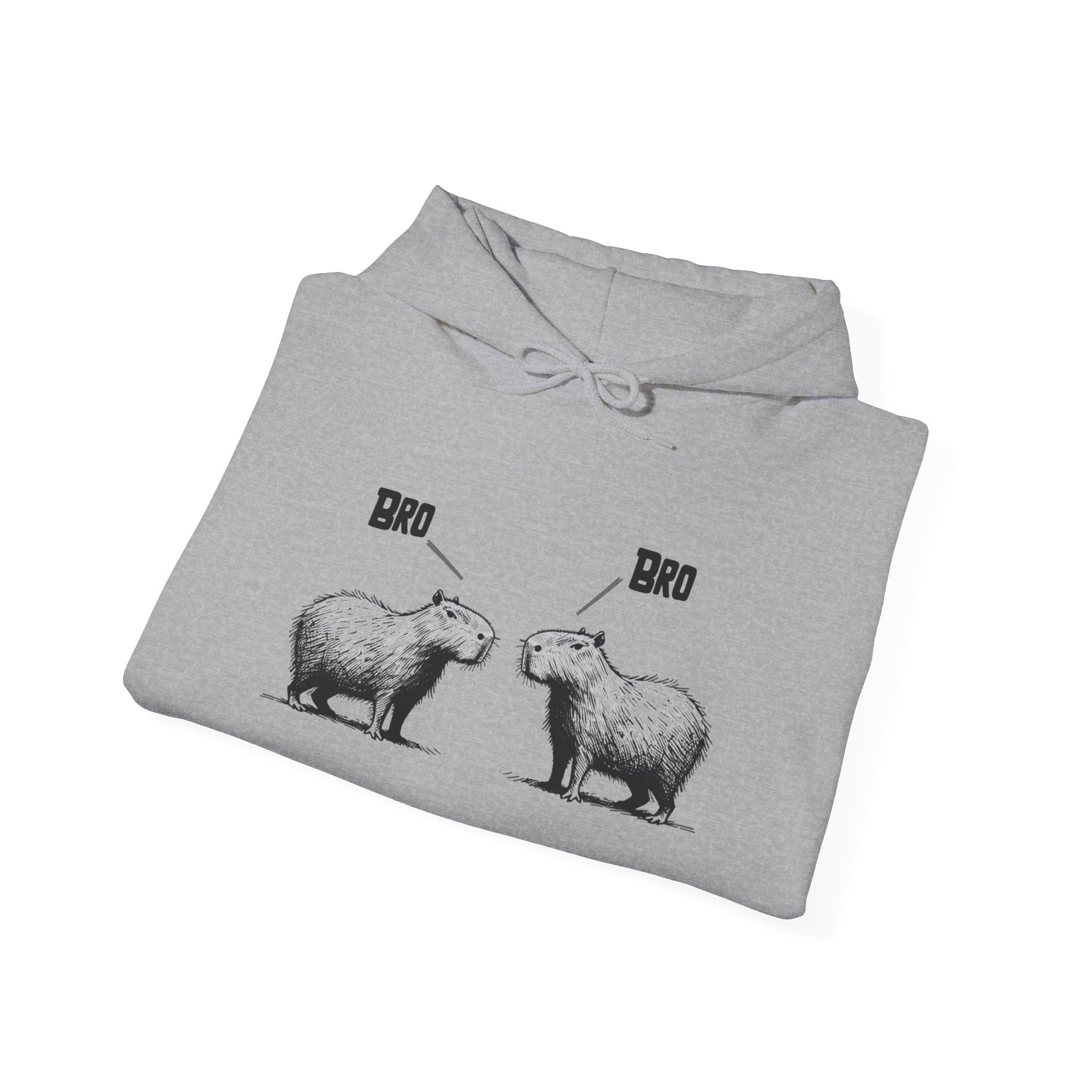 Bro Bro Sweatshirt – Classic Fit Gildan Crewneck – Funny Capybara Design for Kids & Adults