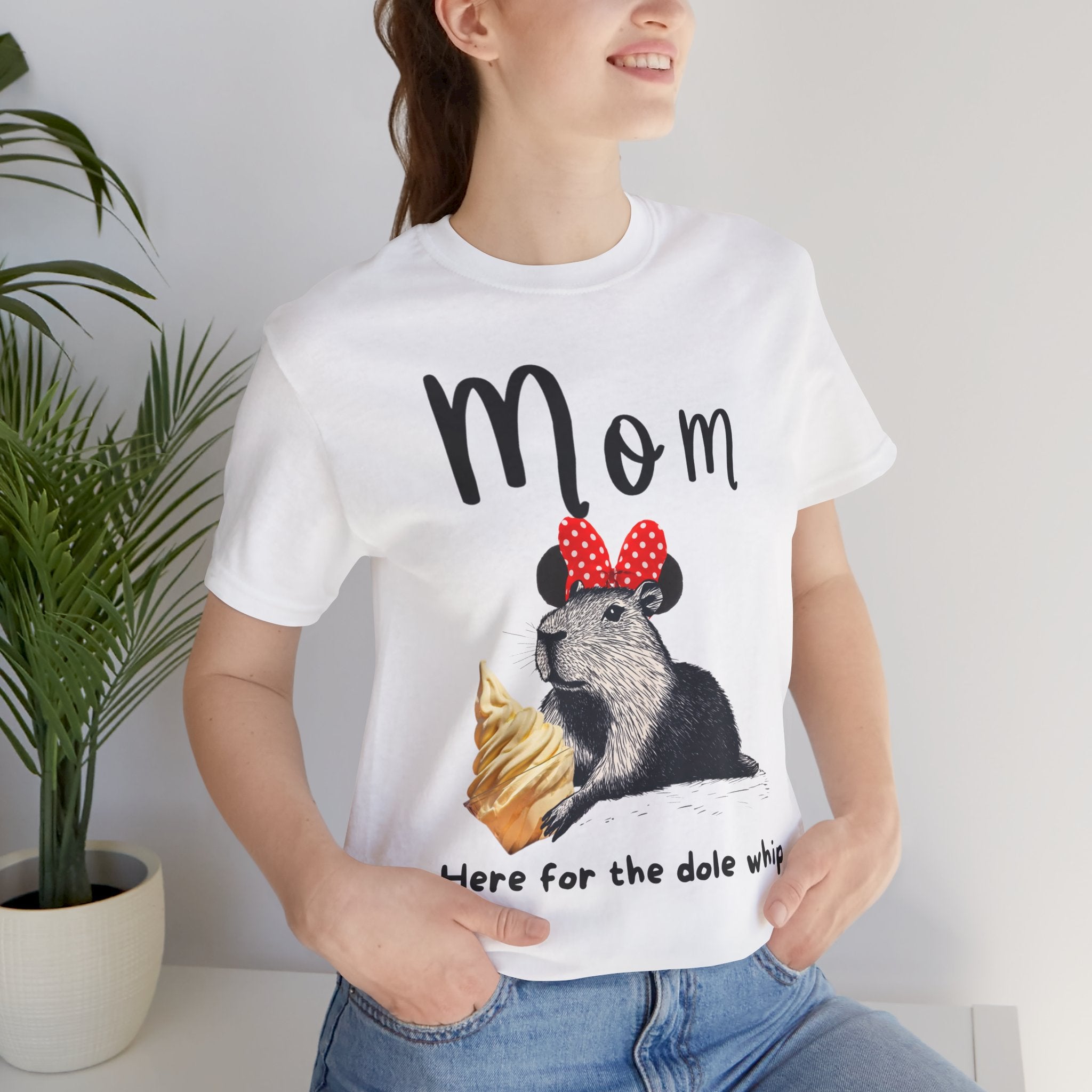 Mom Theme Park Here for the Dole Whip Tee -  Capybara Snack Unisex Jersey Short Sleeve Shirt