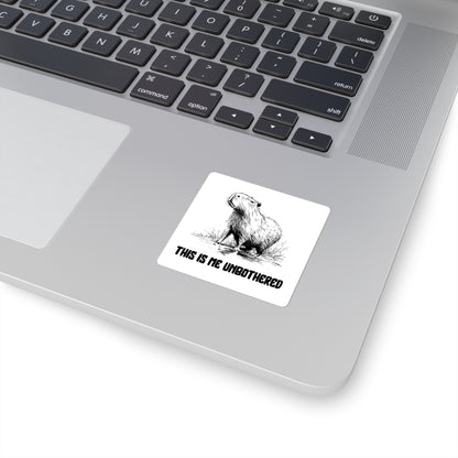 This Is Me Unbothered Sticker – Funny Chill Capybara Vinyl Sticker for Water Bottles, Laptops & Journals