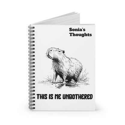 This Is Me Unbothered Personalized Notebook – Aesthetic Self-Care Journal with Free Name Customization | Capy Life Original