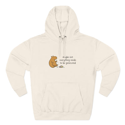 Maybe Not Everything Needs to be Generated - Capybara Fleece Hoodie