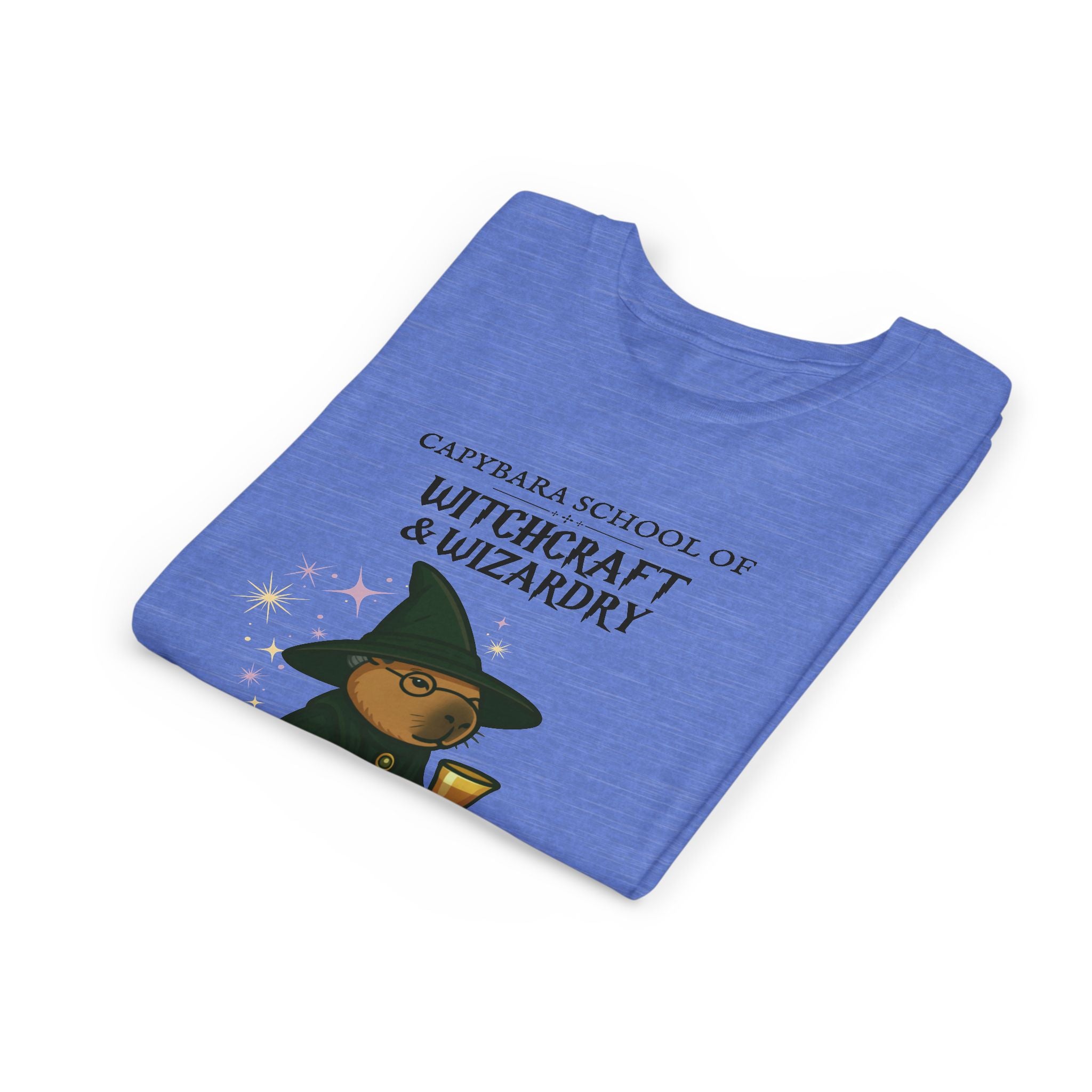 Whimsical Youth Tee - Capybara Professor McGonagall Shirt, Capybara School of Witchcraft & Wizardry, Funny Harry Potter Parody | Magical Fandom Gift |  Unisex Tee