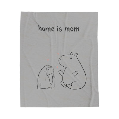 Home Is Mom Blanket – Sentimental Gift for Mom Cozy Throw