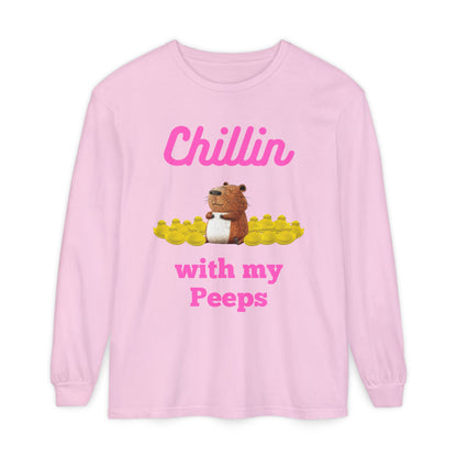 Chillin with My Peeps Marshemellows - Unisex Long Sleeve T-Shirt (ADULTS)