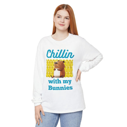 Chillin with my Bunnies - Unisex Long Sleeve T-Shirt (ADULTS)