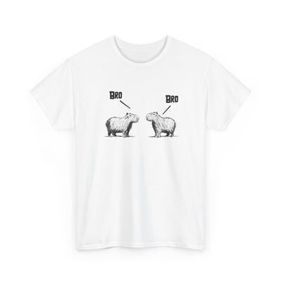 "Bro, Bro" Funny Capybara Bros Graphic Adult Heavy Tee