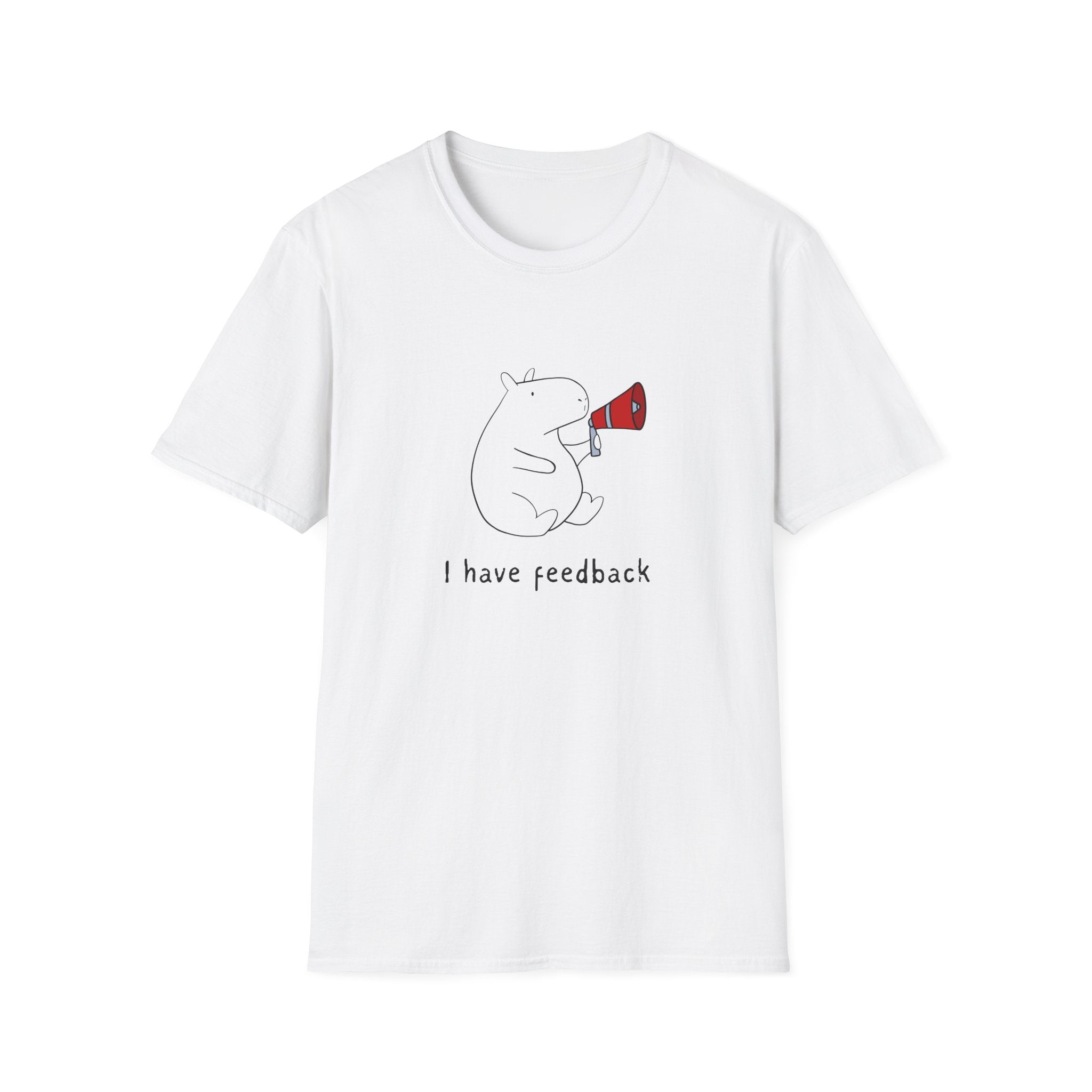 Funny Capybara T-Shirt – “I Have Feedback” Minimalist Graphic Tee