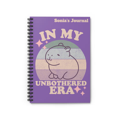 In My Unbothered Era Personalized Notebook | Pastel Kawaii Aesthetic Journal by Capy Life