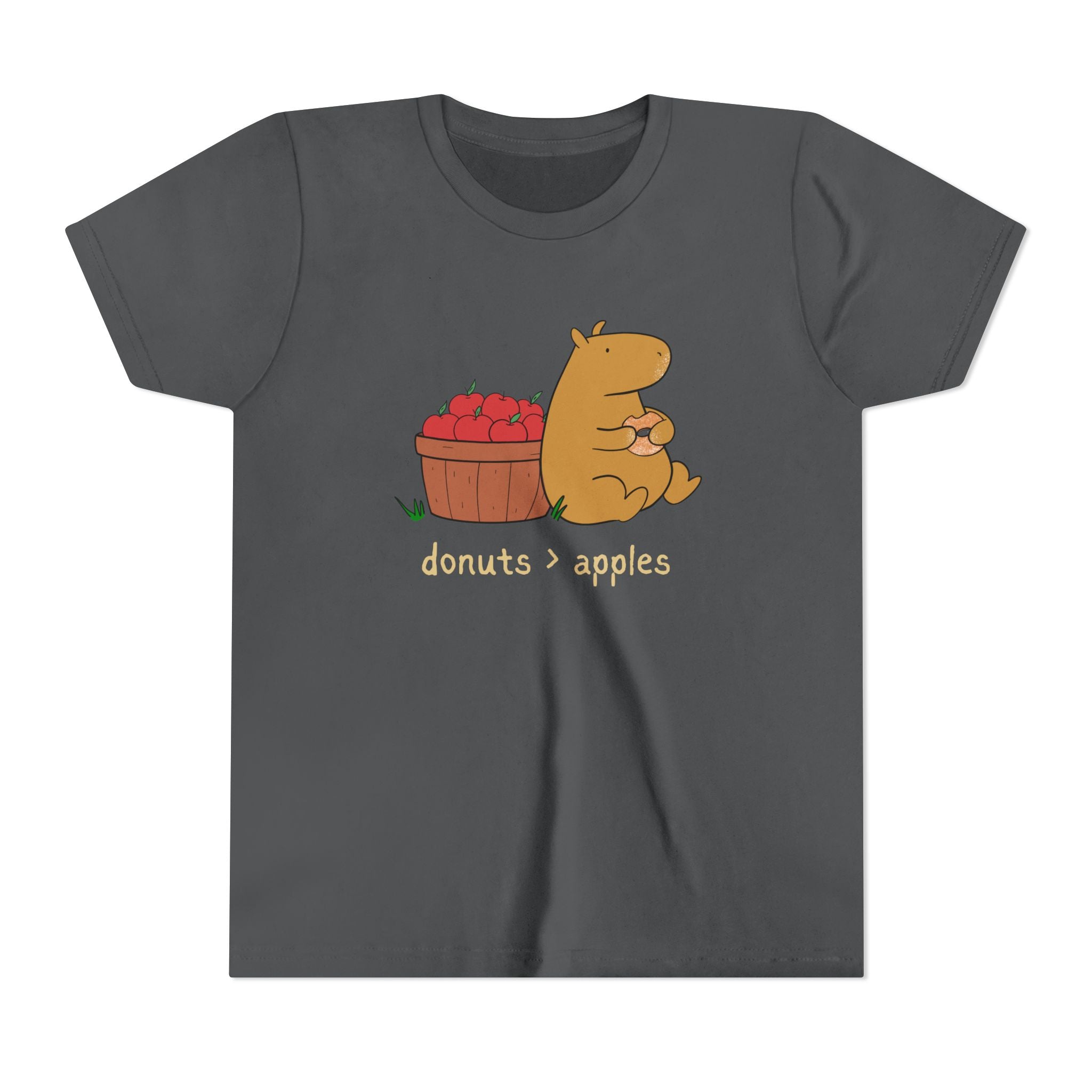 Donuts > Apples Capybara Cider Donut Youth Tee