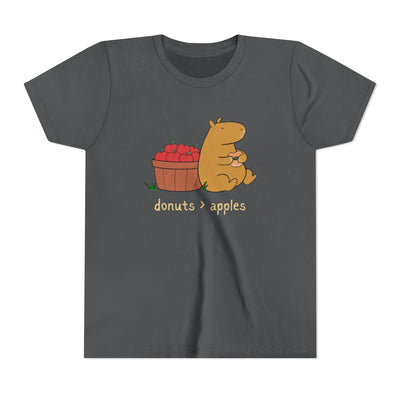 Donuts > Apples Capybara Cider Donut Youth Tee