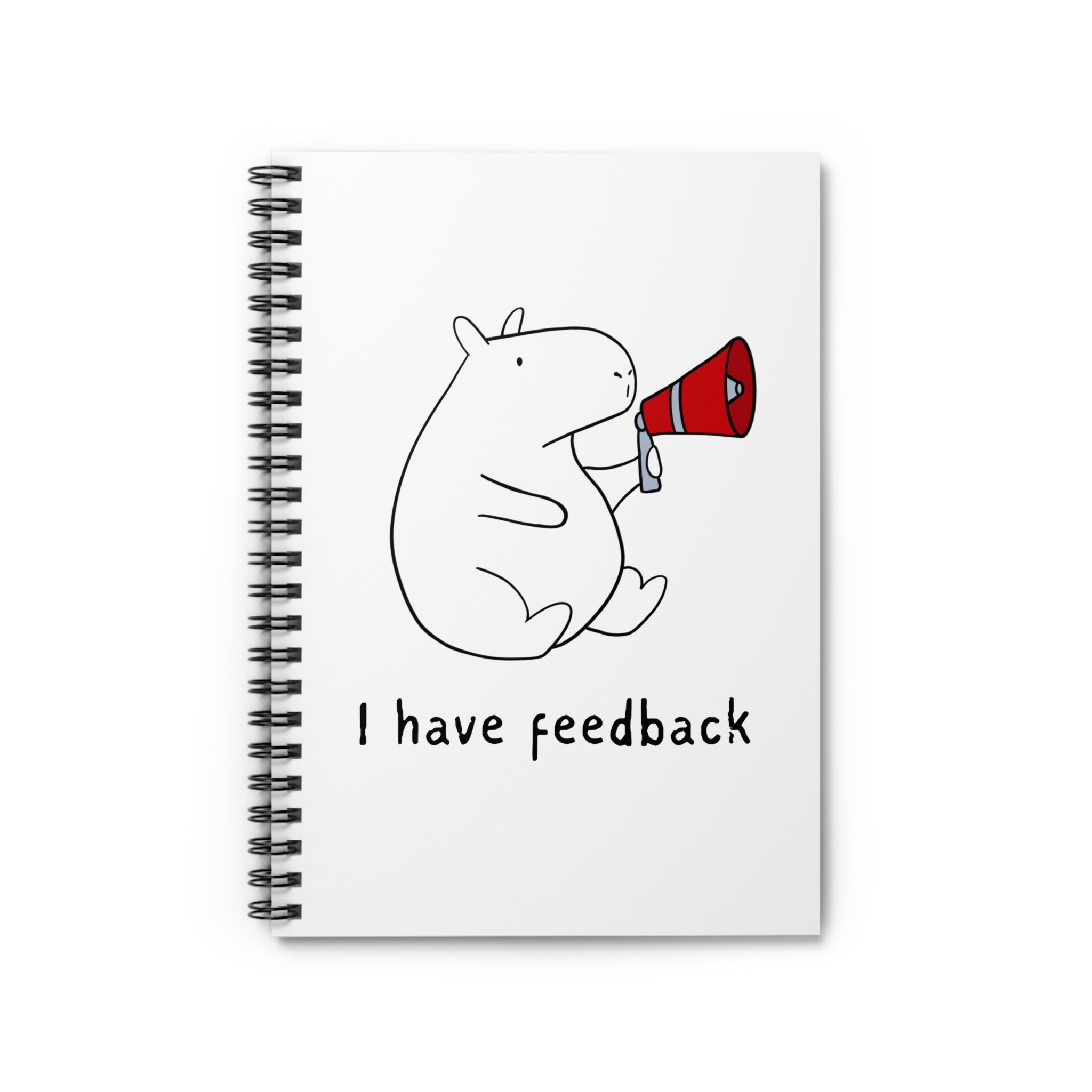 Funny Capybara Notebook – “I Have Feedback” Sarcastic Work Journal
