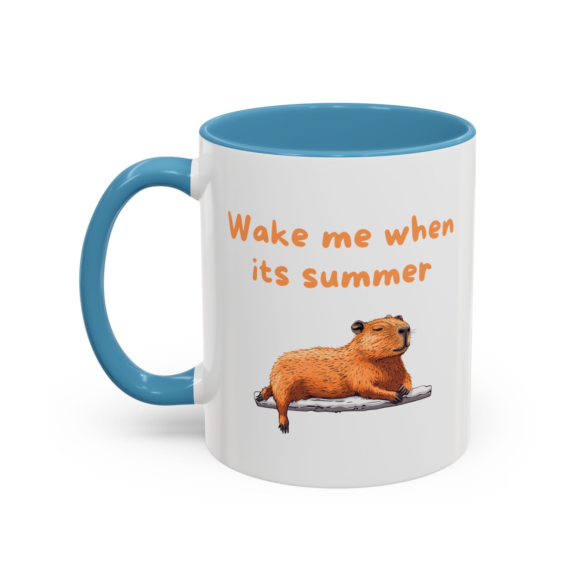 Wake Me When It's Summer - Fun Accent Coffee Mug