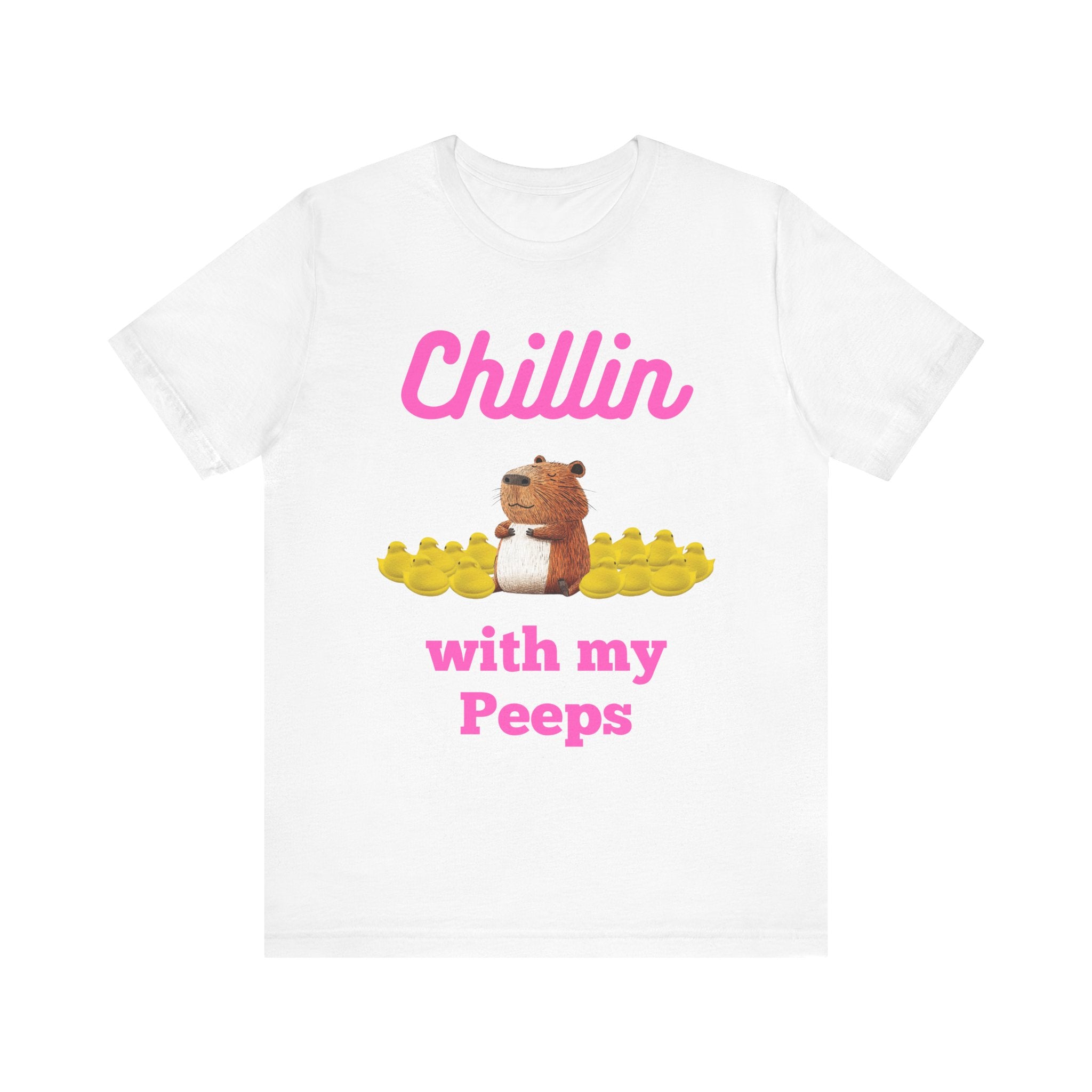 Chillin' with My Peeps Marshmellow - Unisex Jersey Tee (ADULT)