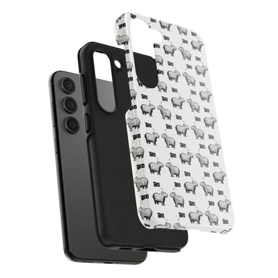 “Bro, Bro" Patterned Funny Capybara Phone Case