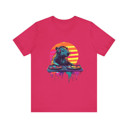 DJ Capybara Doublepaw Disk - Unisex Short Sleeve Tee