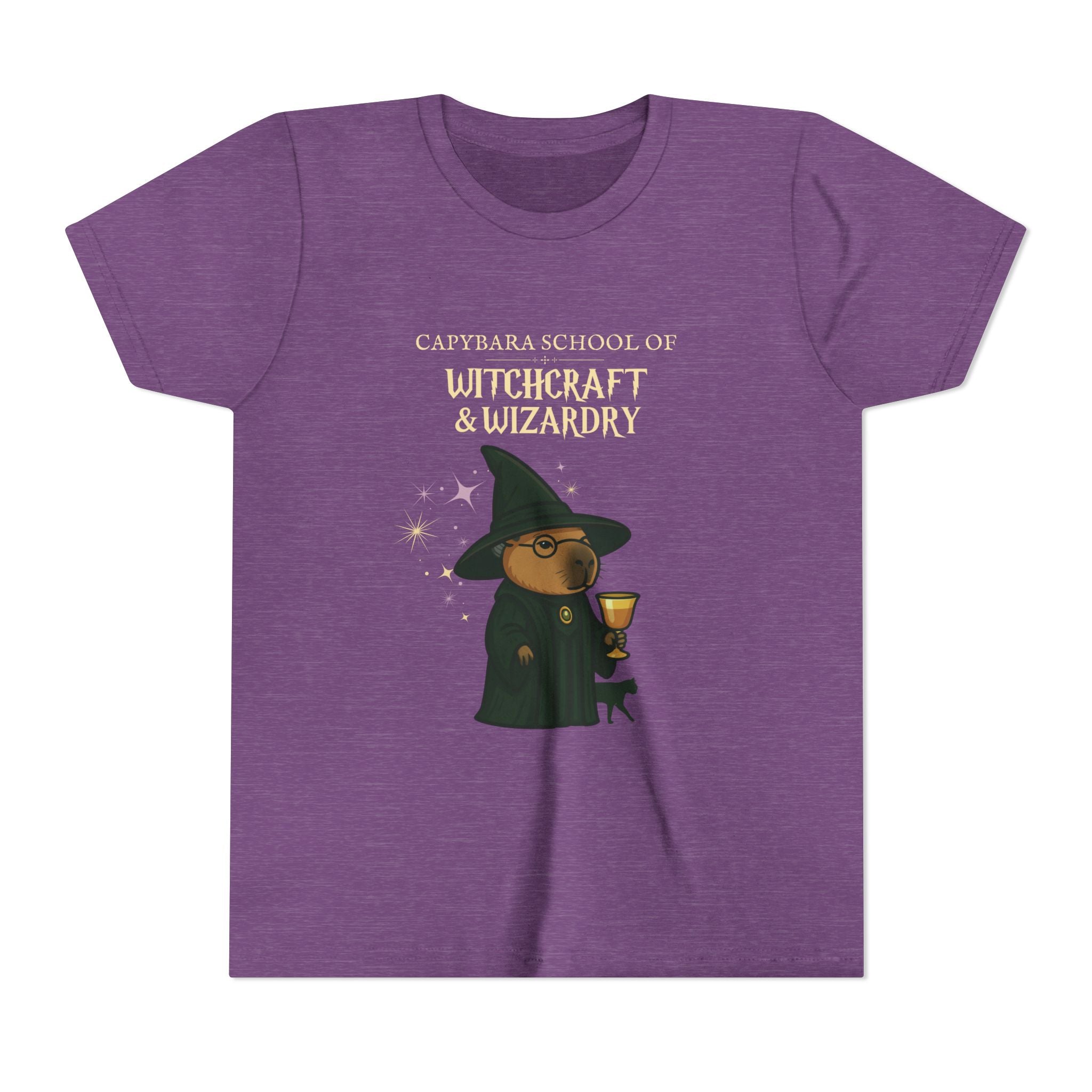 Whimsical Youth Tee - Capybara Professor McGonagall Shirt, Capybara School of Witchcraft & Wizardry, Funny Harry Potter Parody | Magical Fandom Gift |  Unisex Tee