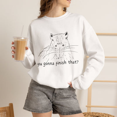 "You Gonna Finish That?" Capybara Crewneck Sweatshirt