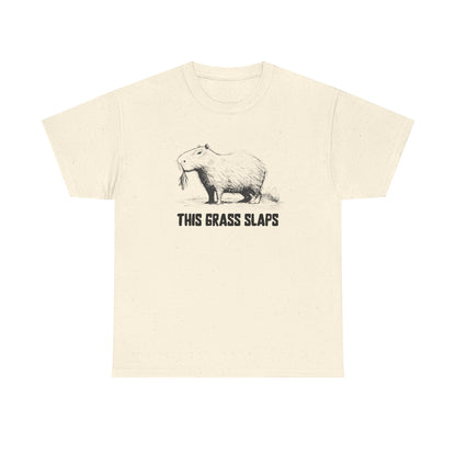 This Grass Slaps T-Shirt | Funny Chill Graphic Heavy Cotton Tee