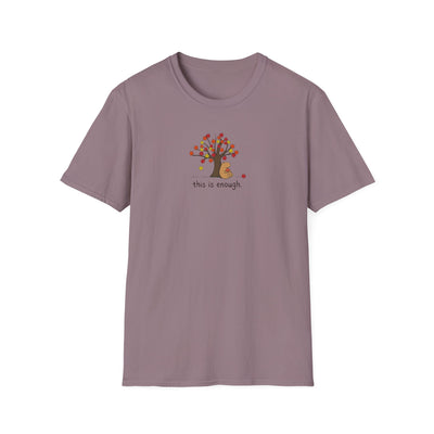Autumn Leave This is Enough - Capybara Softstyle Adult T-Shirt