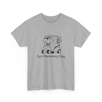 Funny Golf Shirt "Cart Path Mandatory" Capybara Golf Heavy Tee