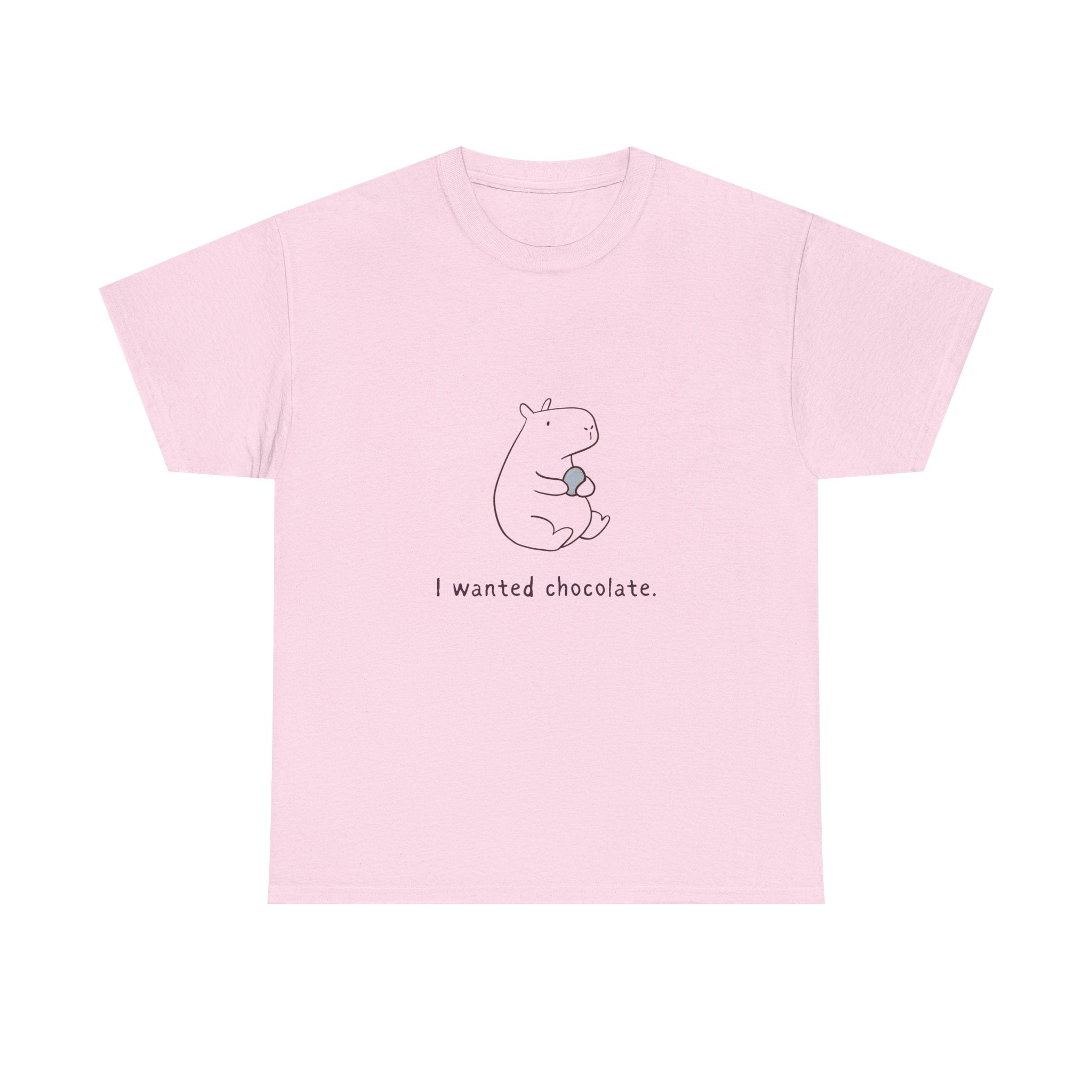 Funny Easter Capybara T-Shirt – “I Wanted Chocolate” Minimalist Easter Shirt, Cute Spring Graphic Tee