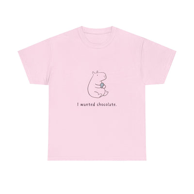 Funny Easter Capybara T-Shirt – “I Wanted Chocolate” Minimalist Easter Shirt, Cute Spring Graphic Tee
