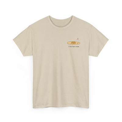 "I live here now"- Capybara Bunker Left Chest Heavy Tee