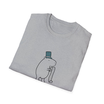Funny Minimalist Tee - Capybara Causing Problems Politely