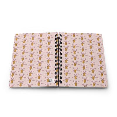 Cute Capybara Notebook – Pink Bow Pattern Journal