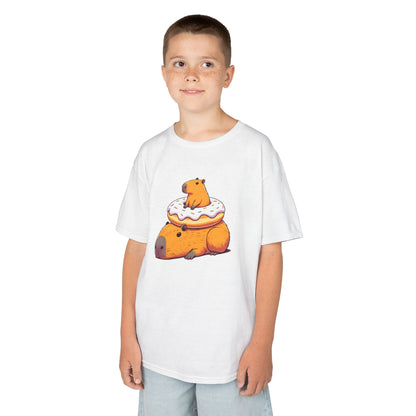 Kids Tee - Capybaras Stuck in Donut Funny Graphic Design