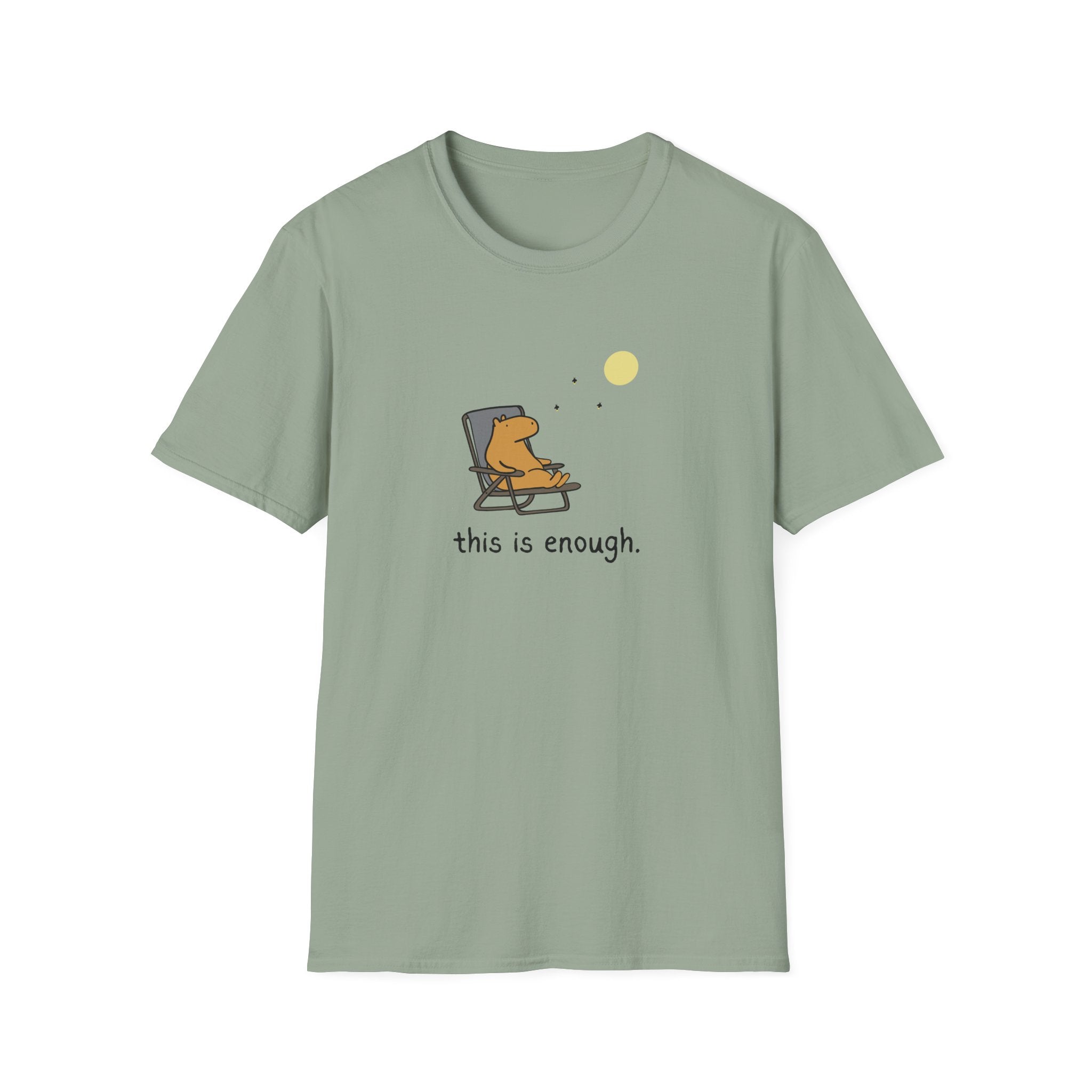 “This Is Enough” Capybara Moonlight Softstyle Tee