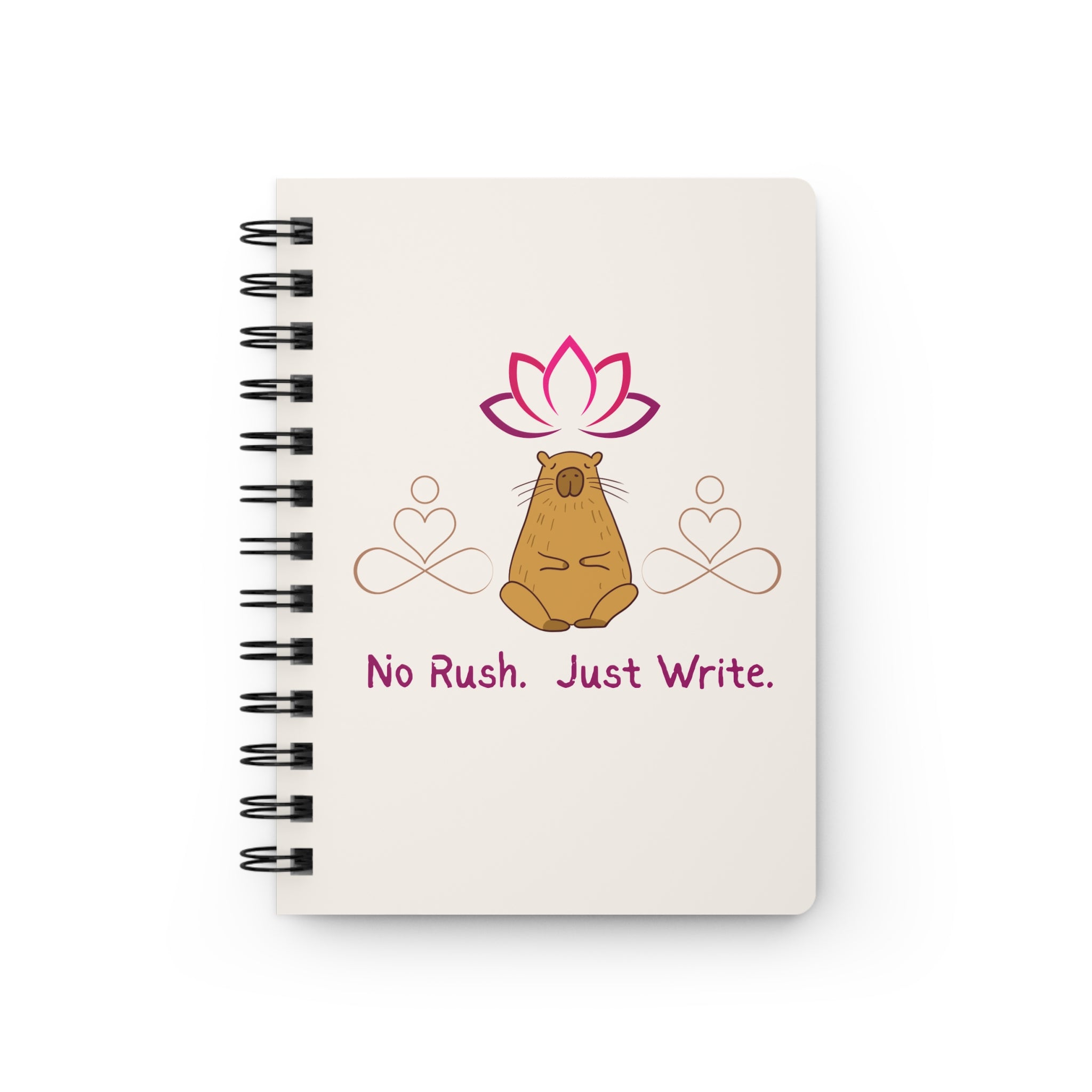 Capybara Aesthetic Notebook – No Rush Just Write Journal