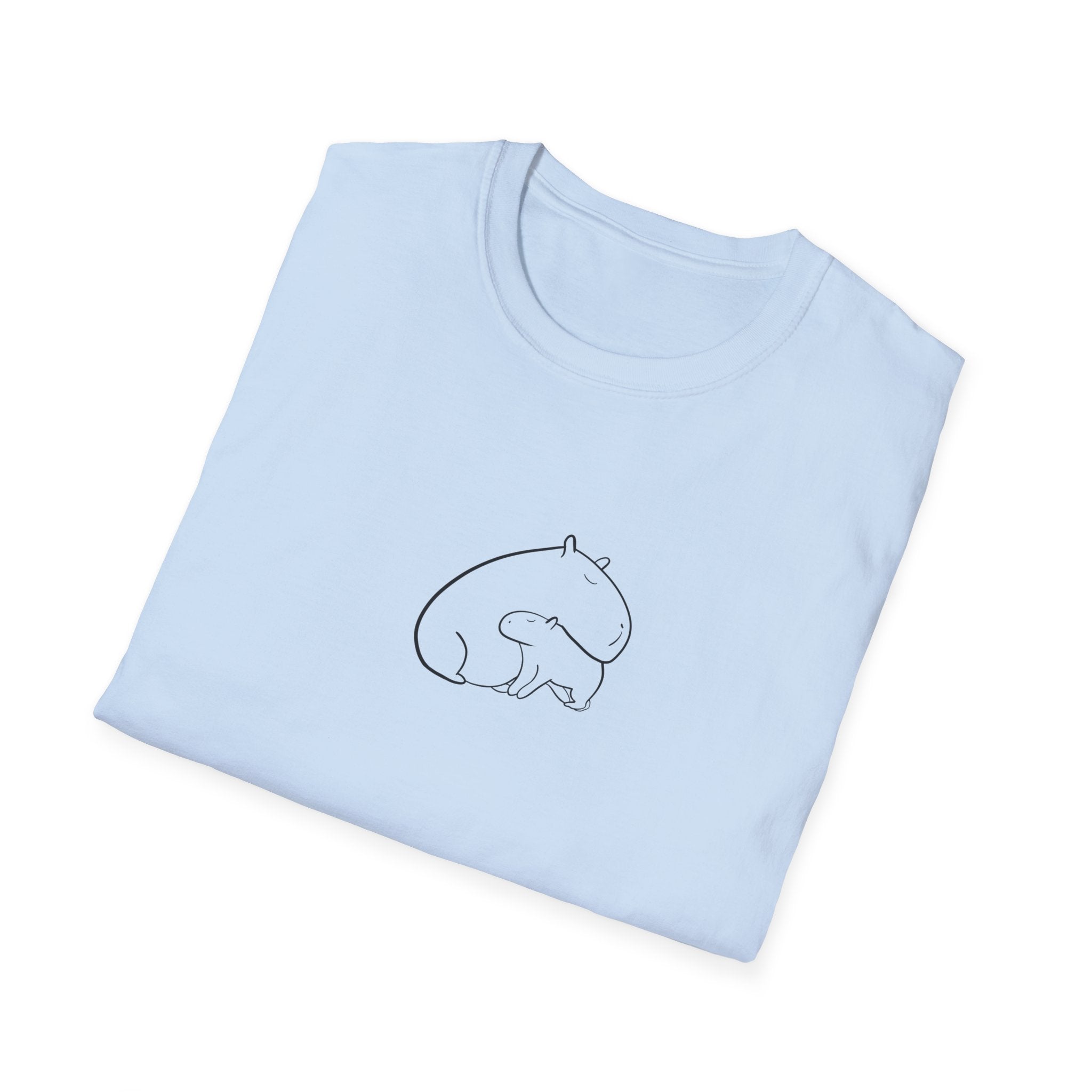 Capybara  Cuddles - Minimalist Softstyle Tee
