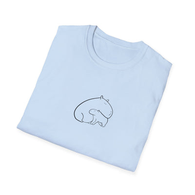 Capybara  Cuddles - Minimalist Softstyle Tee