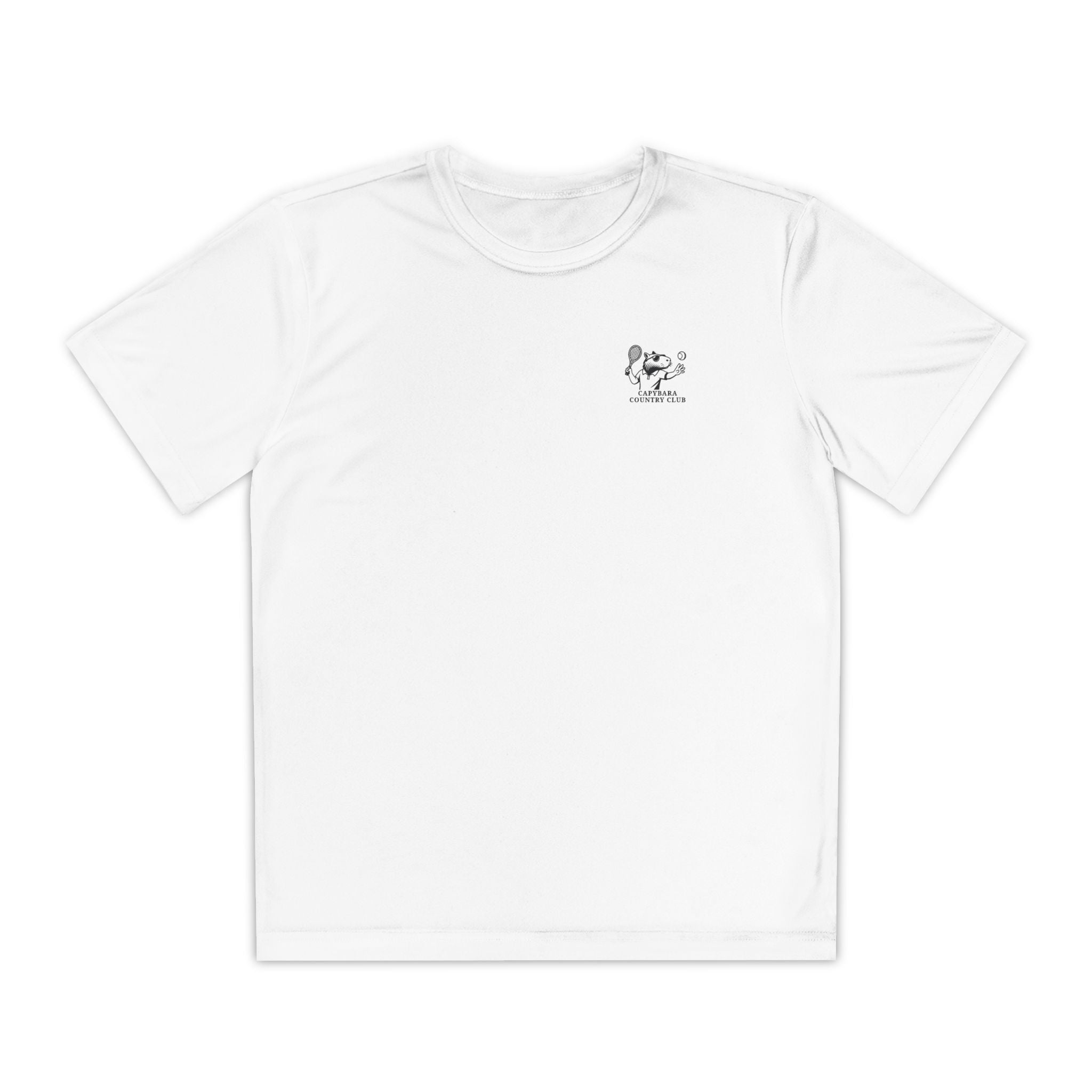 Funny Kids Tennis Shirt - Capybara Line Judge - Capybara Country Club Youth Performance Tee