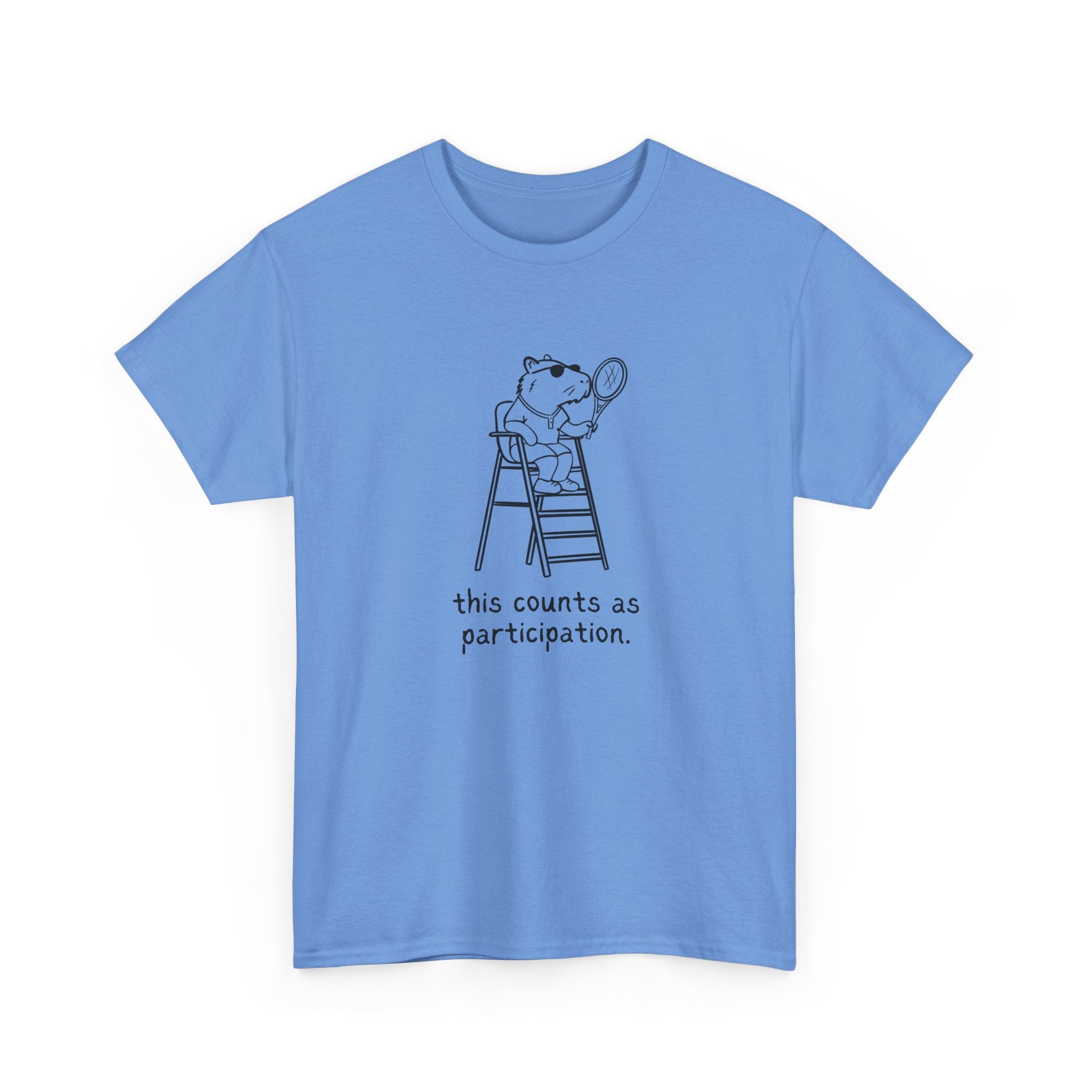 Country Club Parody – Capybara Tennis “This Counts as Participation” Heavy Tee