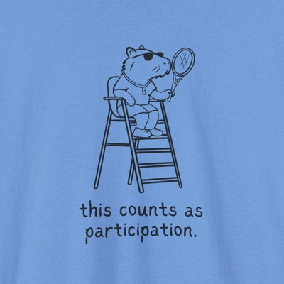 Country Club Parody – Capybara Tennis “This Counts as Participation” Heavy Tee