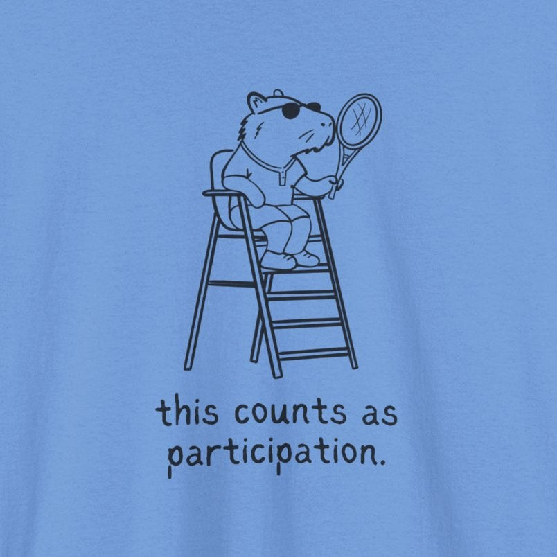Country Club Parody – Capybara Tennis “This Counts as Participation” Heavy Tee