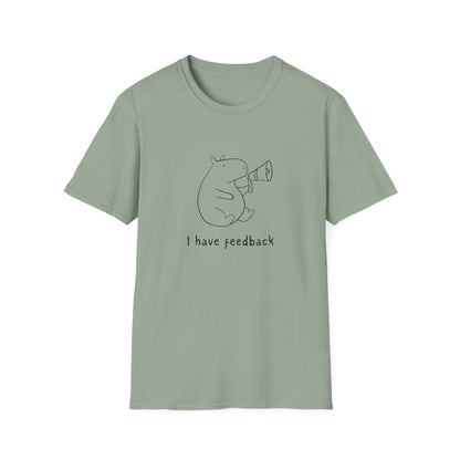 Funny Capybara T-Shirt – “I Have Feedback” Minimalist Graphic Tee