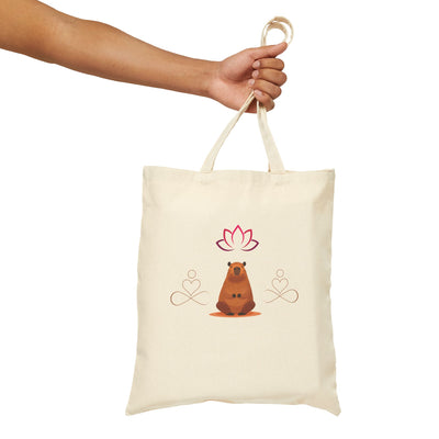 Zen & Unbothered - Cotton Canvas Tote Bag - detail view