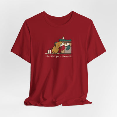 Checking for Chocolate Funny Christmas Capybara Softstyle Tee