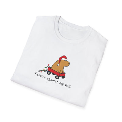 Festive Against My Will Capybara Softstyle Tee