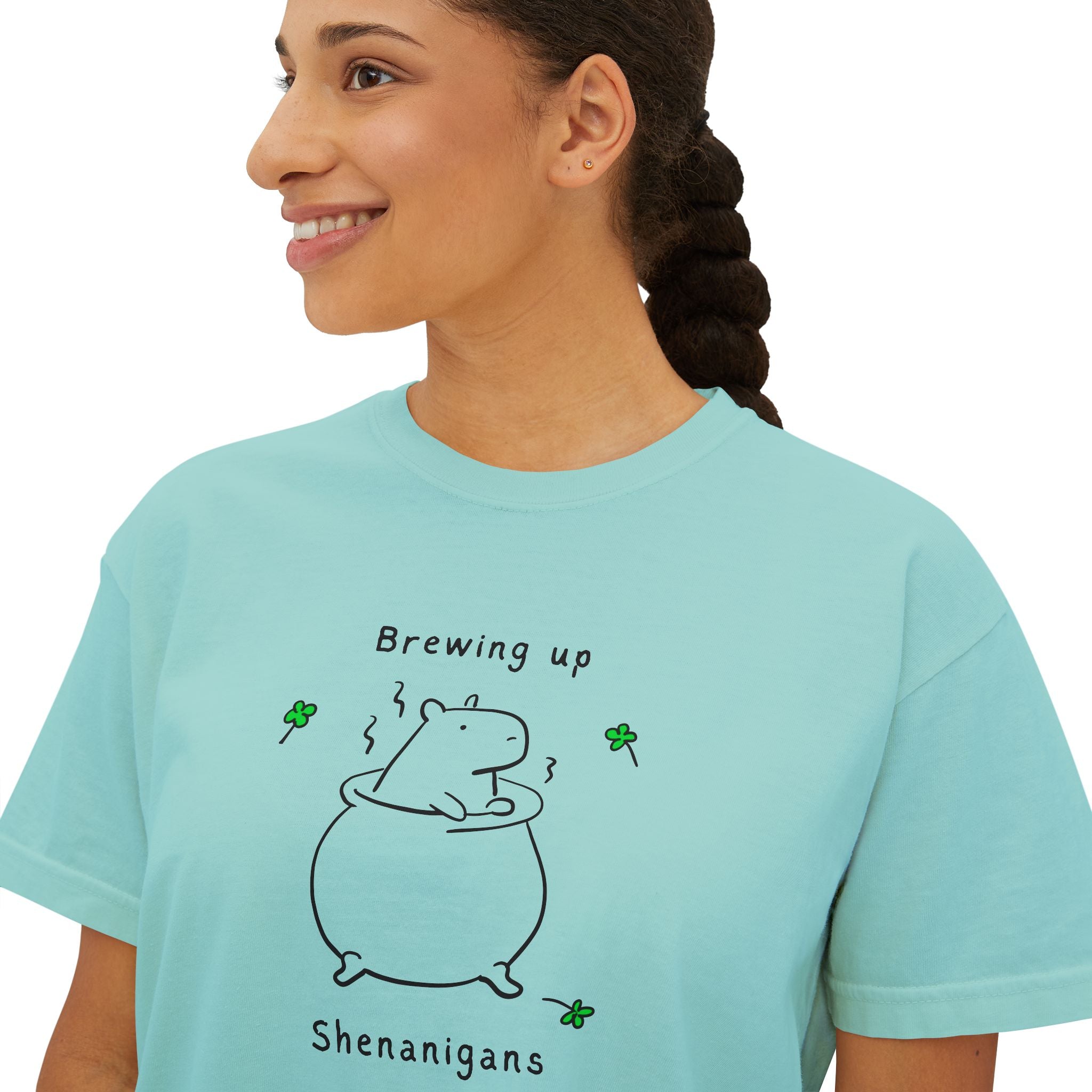 Funny St. Patrick’s Day Capybara Shirt – Brewing Up Shenanigans