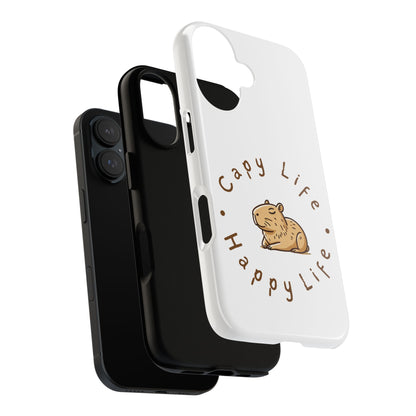 Capy Life Happy Life Signature Logo Phone Case