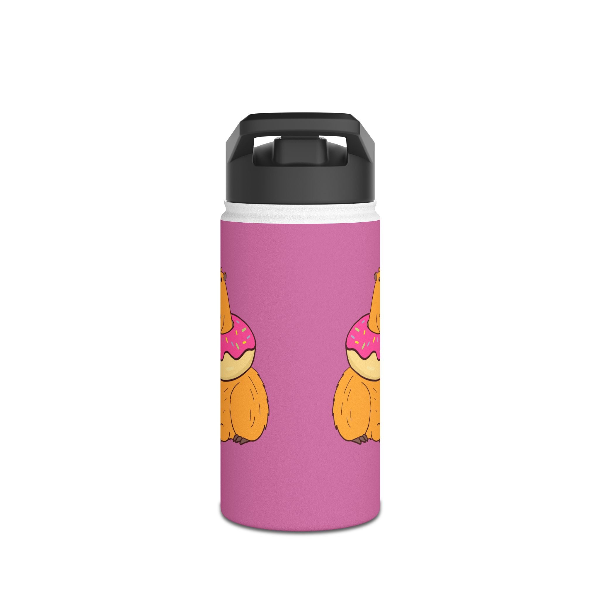 Personalized Donut Bliss Capybara Kids Water Bottle