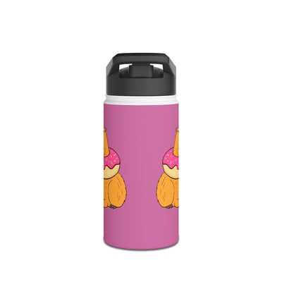 Personalized Donut Bliss Capybara Kids Water Bottle